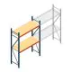 Weitspannregal AR 2000x1610x600 mm (hxbxt) 2 Ebenen blau Anfangsregal