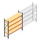Weitspannregal AR 2250x2250x600 mm (hxbxt) 4 Ebenen verzinkt Anfangsregal mit vormontierten Rahmen