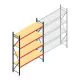 Weitspannregal AR 3000x1850x600 mm (hxbxt) 4 Ebenen verzinkt Anfangsregal