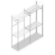 Konfektionsregal Medium Duty 2200x1000x500 mm (hxbxt) 1 Stange 2 Fachböden Anbauregal