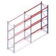 Gebrauchtes Polypal Palettenregal 4900x2700x1100mm (hxbxt) 3 Ebenen Anbauregal