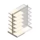 Gondola Tego Ladenregal 2400x1000x570 mm (hxbxt) 6 Ebenen RAL9001 Anfangsregal