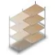 Weitspannregal HD 2500x1500x800 mm (hxbxt) 4 Ebenen Anbauregal