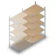 Weitspannregal HD 2500x1500x800 mm (hxbxt) 5 Ebenen Anbauregal