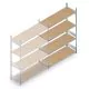 Weitspannregal HD 2500x2250x600 mm (hxbxt) 4 Ebenen Anbauregal