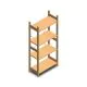 Holzfachbodenregal BT Euro 1800x770x400 mm (hxbxt) 4 Ebenen Anfangsregal