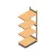 Holzfachbodenregal BT Euro 1800x770x500 mm (hxbxt) 4 Ebenen Anbauregal