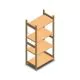 Holzfachbodenregal BT Euro 1800x770x500 mm (hxbxt) 4 Ebenen Anfangsregal