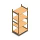 Holzfachbodenregal BT Euro 1800x770x600 mm (hxbxt) 4 Ebenen Anfangsregal