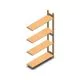 Holzfachbodenregal BT Euro 1800x970x300 mm (hxbxt) 4 Ebenen Anbauregal