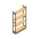 Holzfachbodenregal BT Euro 1800x970x300 mm (hxbxt) 4 Ebenen Anfangsregal