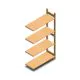 Holzfachbodenregal BT Euro 1800x970x400 mm (hxbxt) 4 Ebenen Anbauregal