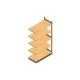 Holzfachbodenregal BT Euro 2100x1170x600 mm (hxbxt) 5 Ebenen Anbauregal