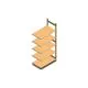 Holzfachbodenregal BT Euro 2100x970x600 mm (hxbxt) 5 Ebenen Anbauregal