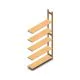 Holzfachbodenregal BT Euro 2400x1170x300 mm (hxbxt) 5 Ebenen Anbauregal