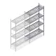 Hygienisches Regal 5711 1800x890x360 mm (hxbxt) 4 Ebenen Anbauregal