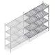 Hygienisches Regal 6611 1800x1080x560 mm (hxbxt) 4 Ebenen Anbauregal