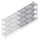 Hygienisches Regal 6611 1800x1320x560 mm (hxbxt) 4 Ebenen Anbauregal