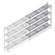Hygienisches Regal 6611 1800x1500x360 mm (hxbxt) 4 Ebenen Anbauregal