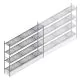 Hygienisches Regal 6611 1800x1740x360 mm (hxbxt) 4 Ebenen Anfangsregal