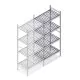 Hygieneregal 6611 1800x660x560 mm (hxbxt) 4 Ebenen Anbauregal