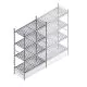 Hygienisches Regal 6611 1800x900x560 mm (hxbxt) 4 Ebenen Anfangsregal