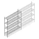 Hygienisches Regal 6811 1800x1080x360 mm (hxbxt) 4 Ebenen Anfangsregal