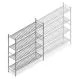 Hygienisches Regal 6811 1800x1080x460 mm (hxbxt) 4 Ebenen Anfangsregal