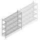 Hygienisches Regal 6811 1800x1320x560 mm (hxbxt) 4 Ebenen Anfangsregal