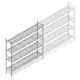 Hygienisches Regal 6811 1800x1500x360 mm (hxbxt) 4 Ebenen Anfangsregal