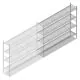 Hygienisches Regal 6811 1800x1740x460 mm (hxbxt) 4 Ebenen Anbauregal