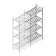 Hygieneregal 6811 1800x660x460 mm (hxbxt) 4 Ebenen Anbauregal