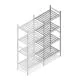 Hygieneregal 6811 1800x660x560 mm (hxbxt) 4 Ebenen Anbauregal
