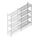 Hygienisches Regal 6811 1800x900x360 mm (hxbxt) 4 Ebenen Anbauregal