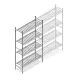 Hygienisches Regal 6811 1800x900x360 mm (hxbxt) 4 Ebenen Anfangsregal