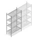 Hygienisches Regal 6811 1800x900x560 mm (hxbxt) 4 Ebenen Anfangsregal