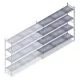 Hygienisches Regal 6622 1800x1320x460 mm (hxbxt) 4 Ebenen Anbauregal