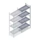 Hygieneregal 6622 1800x660x460 mm (hxbxt) 4 Ebenen Anbauregal
