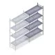 Hygienisches Regal 6622 1800x900x460 mm (hxbxt) 4 Ebenen Anbauregal