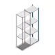 Fachbodenregal Medium Duty 2000x550x400mm (hxbxt) 4 Ebenen blau Anbauregal