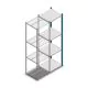 Fachbodenregal Medium Duty 2000x550x500mm (hxbxt) 4 Ebenen blau Anbauregal
