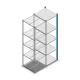 Fachbodenregal Medium Duty 2000x550x600mm (hxbxt) 5 Ebenen blau Anbauregal