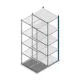 Mittellast-Fachbodenregal 2000x550x800mm (hxbxt) 5 Ebenen blau Anbauregal