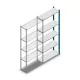 Fachbodenregal Medium Duty 2000x850x300mm (hxbxt) 5 Ebenen blau Anbauregal