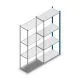 Fachbodenregal Medium Duty 2000x850x400mm (hxbxt) 4 Ebenen blau Anbauregal