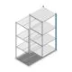 Fachbodenregal Medium Duty 2000x850x800mm (hxbxt) 4 Ebenen blau Anbauregal