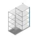 Fachbodenregal Medium Duty 2000x850x800mm (hxbxt) 5 Ebenen blau Anbauregal