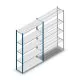 Fachbodenregal Medium Duty 2200x1300x400mm (hxbxt) 5 Ebenen blau Anfangsregal