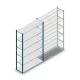 Fachbodenregal Medium Duty 2200x1300x400mm (hxbxt) 6 Ebenen blau Anfangsregal