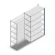 Fachbodenregal Medium Duty 2200x1300x600mm (hxbxt) 6 Ebenen blau Anbauregal